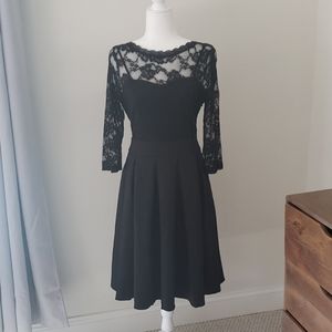 NWT Cocktail dress black with lace
